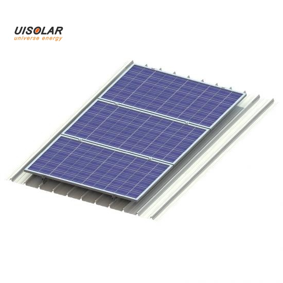 Solar panel flat metal roof mount with clamps